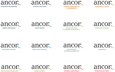 Ancor logo and corporate identity