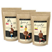 Single-origin coffee: Java, Ethiopia, Colombia