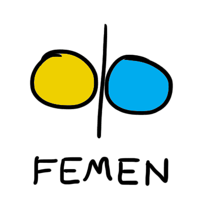 Logo Design Presentation on Ukraine   S National Colors  Cyrillic Letter    For    Feminist